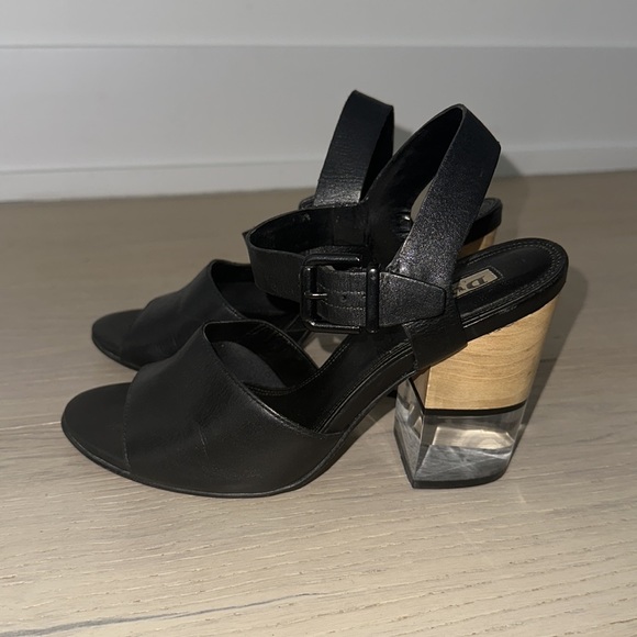 Dune London “Jenny” leather perspex heel sandal - Picture 6 of 11